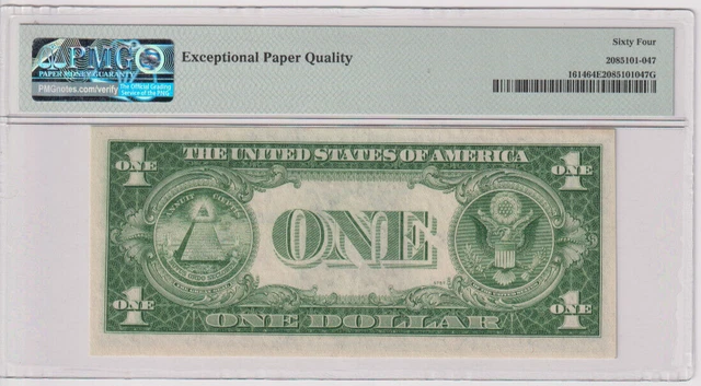 Fr 1614 1935E $1 SC N53527342G PMG 64EPQ RARE FIRST BLOCK  1935-E 2