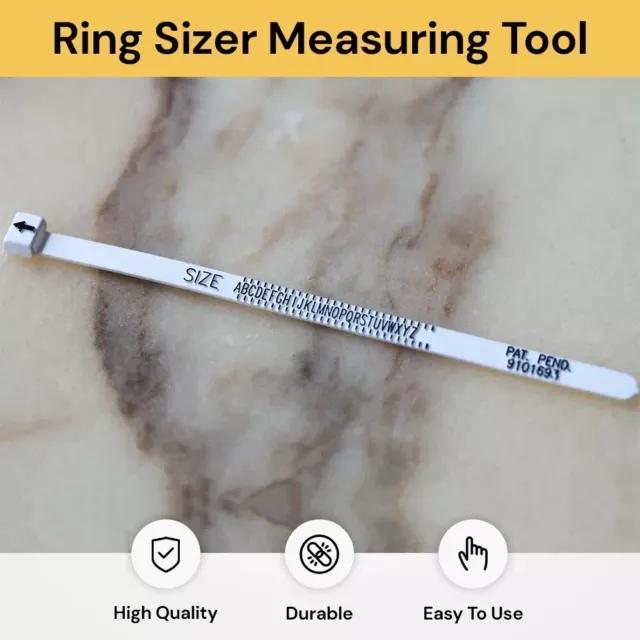 Ring Sizer Measure Check your Size Finger Gauge Measurement Tools UK/AU A to Z 2