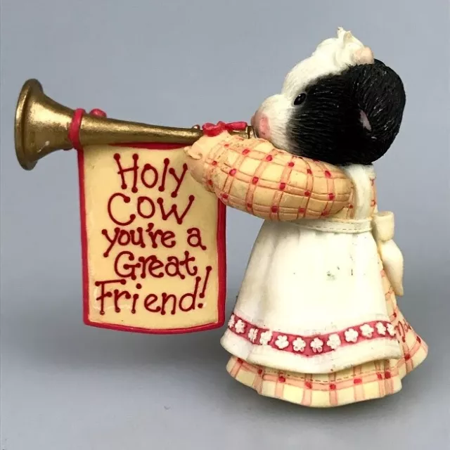 Marys Moo Moos Holy Cow You're A Great Friend! Cow Figurine Retired Enesco