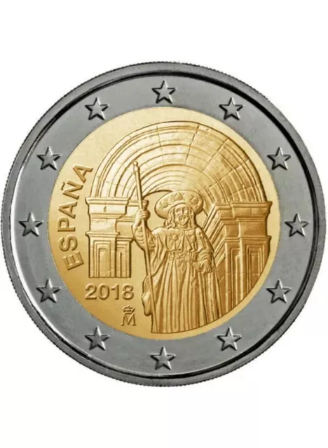 2 Euros Commémorative Espagne 2018 Saint Jacques De Compostelle UNC Neuve