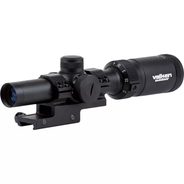 New Valken Outdoor 1-4x20  Tactical Scope Sight Site w Mount & Mil-Dot Reticle