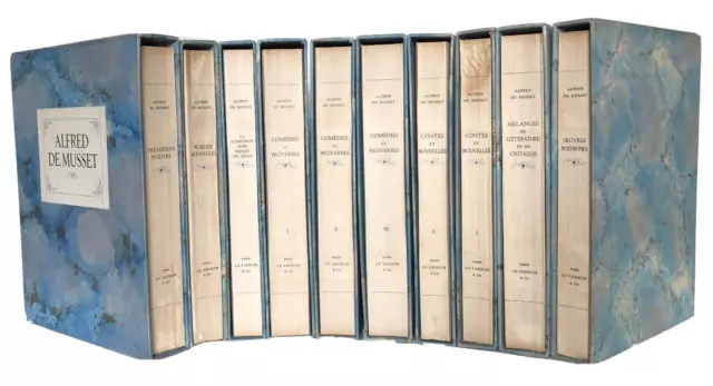 MUSSET A. de. Œuvres complètes. 10 volumes. 144 illustrations de Lepape. Num.