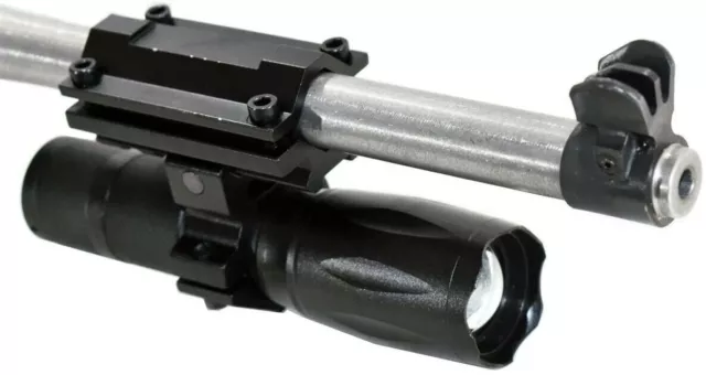 tactical flashlight with mount for Ruger Guide Gun rifle hunting accessories.