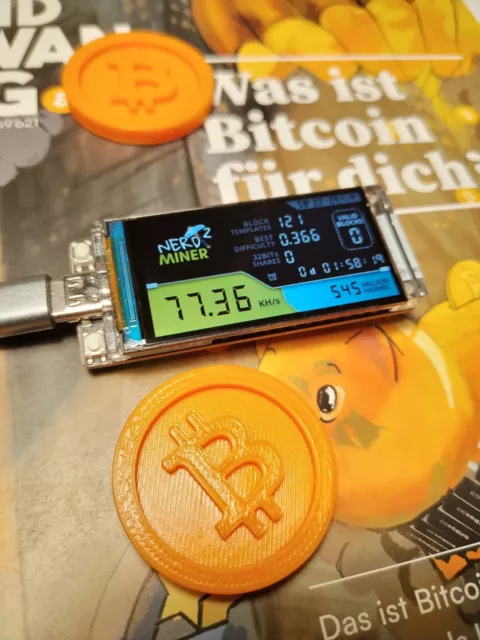 Bitcoin Nerd Miner v2.0 - 78 KH/s mit   V1.6.3  -  Nerdminer - naked