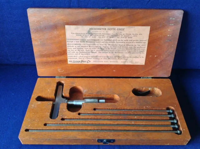 Vintage Lufkin No.513 Depth micrometer 0"- 6" range