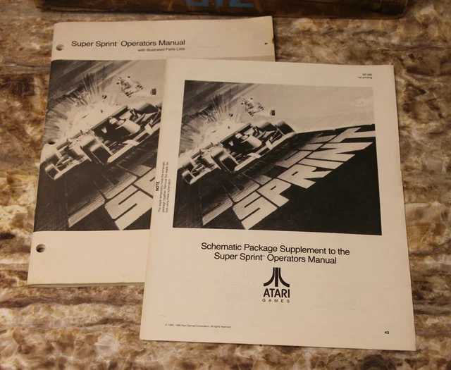Super Sprint Operators Manual Arcade Game Schematics Manual Coin-op Atari