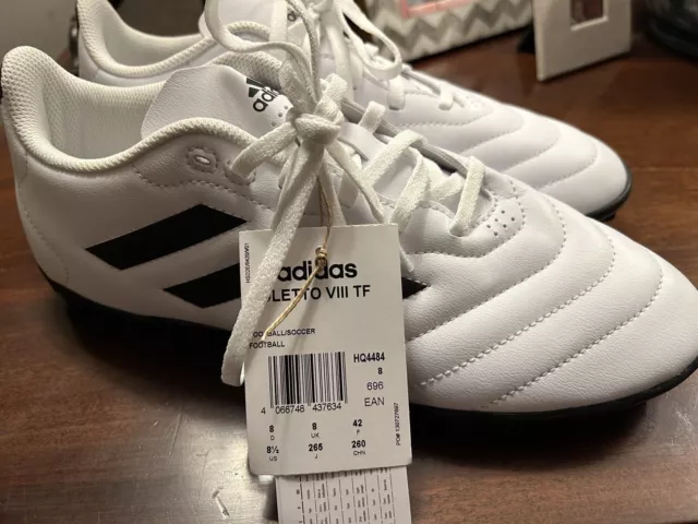 Adidas Goletto VIII Astro Turf Football Boots UK Mens Size 8 UK, White