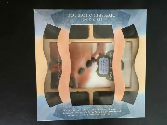 Hot Stone Massage Therapy - Book and Basalt River Stones Kit