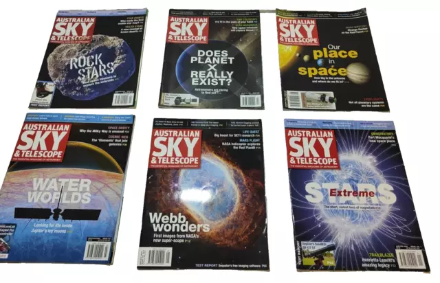 Australian sky and Telescope Magazines bulk Lot x 6 2022 2
