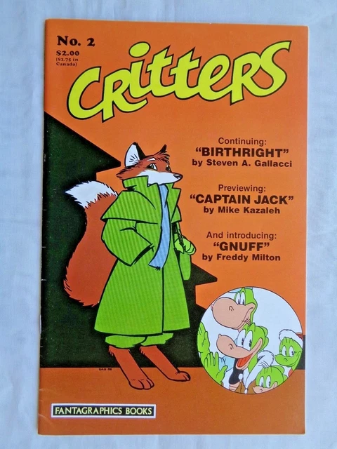 Critters No. 2 July 1986 First Printing March 1986 Fantagraphics Books VF+ (8.5)