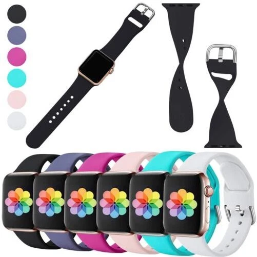Replacement Bracelet Silicone for Apple Watch Series 8 45mm Watchband Band IN S