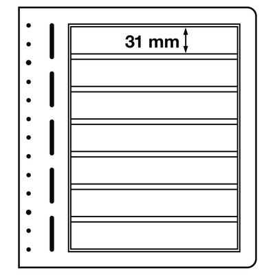 Blanco 5 FEUILLES LEUCHTTURM BLANCO Réf LB2 VERTICAL 2 BANDES POUR CARNETS 