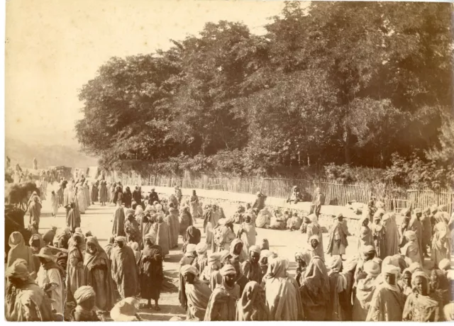 Algérie, Constantine, le marché arabe  Vintage albumen print  Tirage albuminé