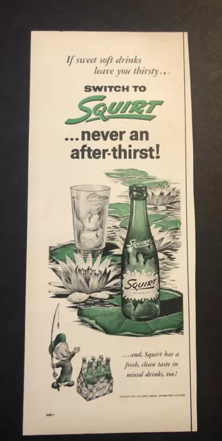 1950’s Squirt Soda Pop Drink Beverage Colored Magazine Ad CC