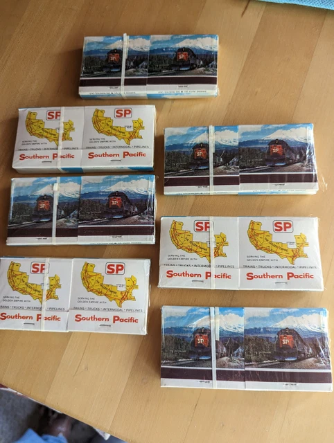 Southern Pacific Railroad Unused Matchbooks 28 packs