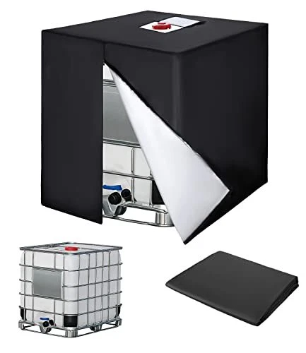 Bache pour Cuve 1000L IBC 420D Réservoir d'eau Couvercle Anti-UV Housse Prote...