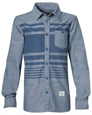 O 'NEILL RAGAZZI Dusty Blue Fire Frost Manica Lunga Camicia Di Cotone 100% 7-10 ANNI NUOVO CON ETICHETTA