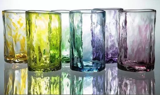 Hand Blown Individually Crafted Drinking Glass (Large) each one beautiful/unique