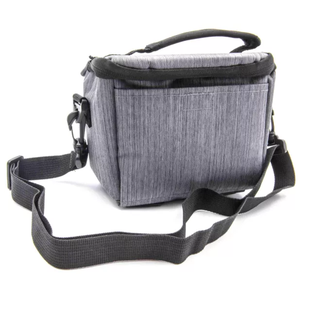 Camera shoulder bag case gray canvas for Nikon D40,D50,D60,D70,D80