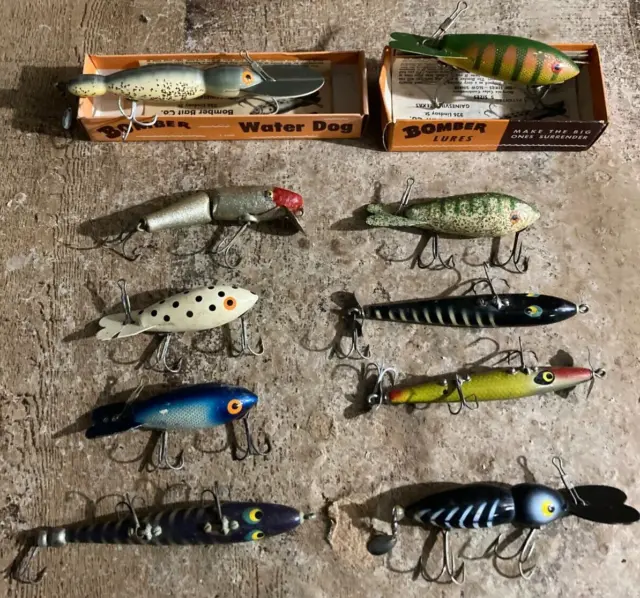 7 OLD BRAND Name Well Used Fishing Lures. Made 1916-50s. 6 Wood And One  Plastic. $7.00 - PicClick