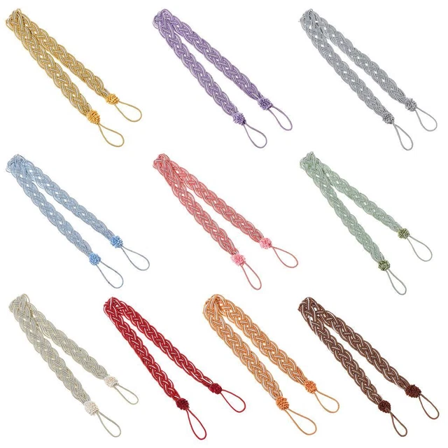 Modern Hold Tie Backs Braided Tiebacks Curtain Holder Rope Satin Voile Strap