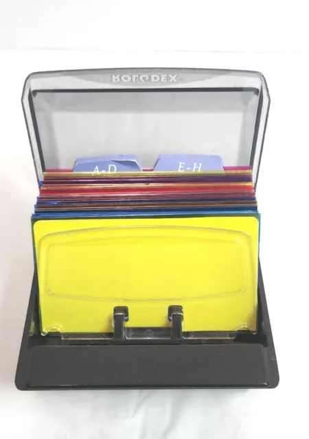 Rolodex Petite S-300C Covered Card File System Blank Cards Gently Used