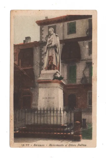 Italia Saluzzo - Monumento A Silvio Pellico Cartolina Viaggiata Anno 1940