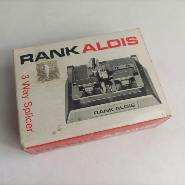 Vintage Boxed Rank Aldis 3 Way Film Splicer Super8, 8mm & 16mm Cine Film [G+]...