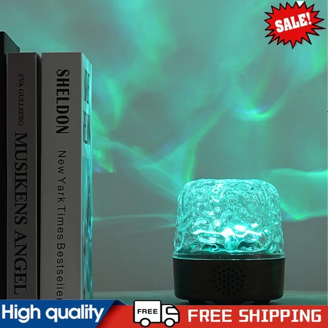 Northern Lights Projector Night Light With Bluetooth Speaker – 17 RGB Colors, Dimmable, Remote Control, 3500mAh Battery