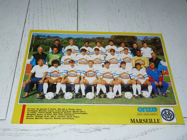 PAPIN EQUIPE FRANCE OLYMPIQUE MARSEILLE, RARE 1986 FOOTBALL ROOKIE CARD