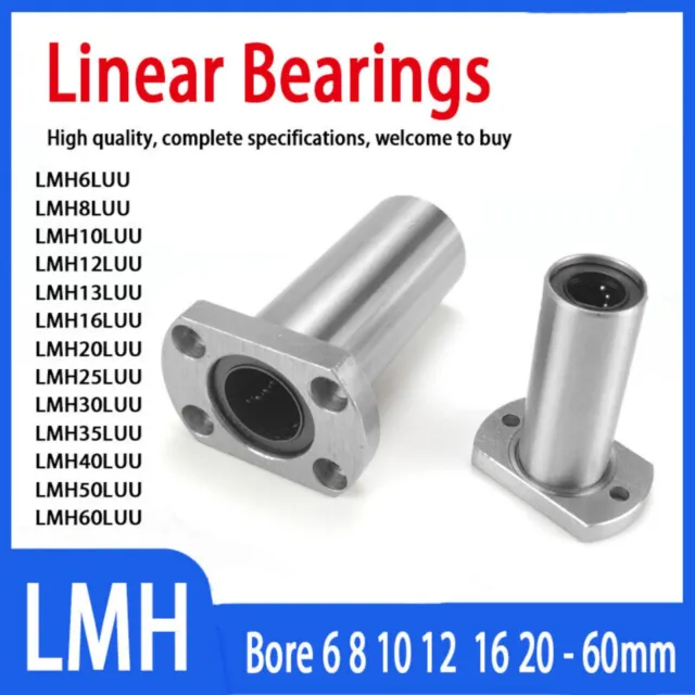 LMH6LUU - LMH60LUU Linear Bearing - 6mm - 60mm Shaft - H Flang 3D Printer - CNC