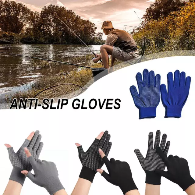 FISHING GLOVES ANTI-SLIP Sunscreen Angling Gloves With Anti Slip