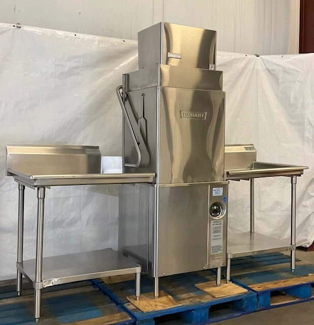 Used Hobart Ventless Dishwasher AM15VLT Tall Single Rack W Dishtables Used Hobart Ventless Dishwasher AM15VLT Tall Single Rack W Dishtables