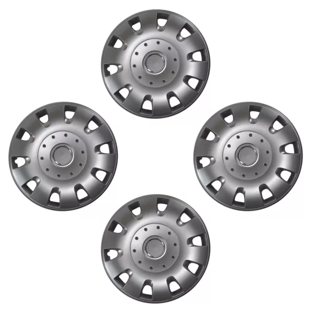 4 x Copricerchi 16'' ARGENTO PER VW CADDY SOSTITUZIONE ORIGINALE