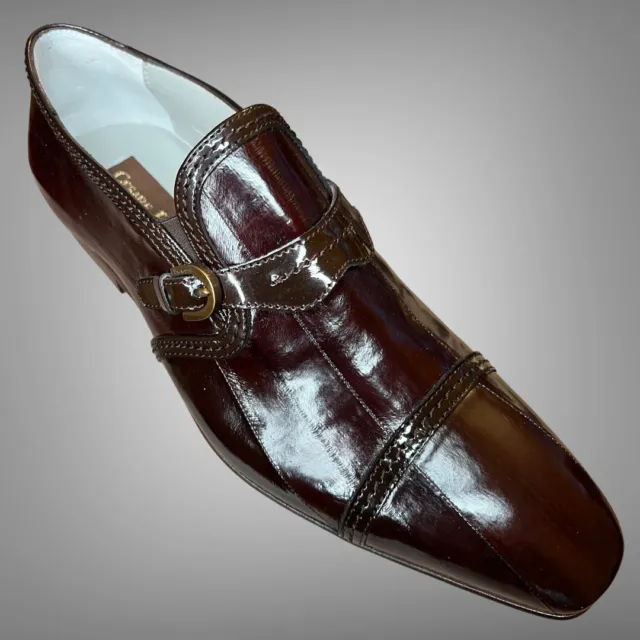 CESARE PACIOTTI BROWN Cap Toe Eel Loafers Italian Designer Mens Shoes ...