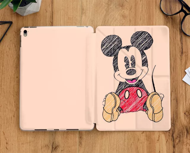 Hand drawn Mickey Mouse iPad case with display screen for all iPad models