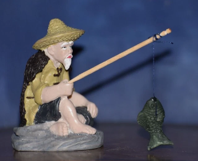 ANCIEN PÊCHEURS MINIATURE Figurine II Table Décor II Cadeau II Pêcheurs