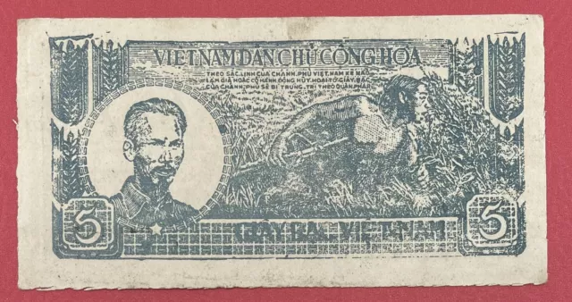 Vietnam 5 Dong 1948 Pick# 17a VF-XF. #PL1859