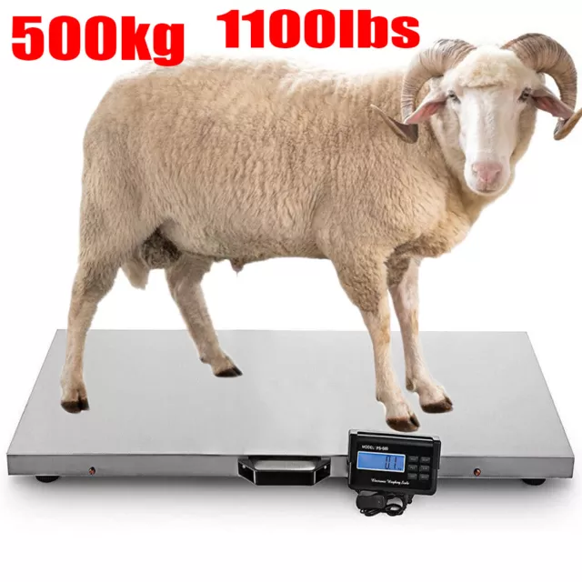 1100 Lbs Heavy Duty Digital Livestock Vet Scale Hog Pet Dog Sheep Goat Scale US