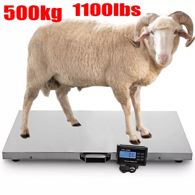 1100lbs Digital Livestock Vet Scale LCD Athlete Scale Large Pet Warehouse 500KG