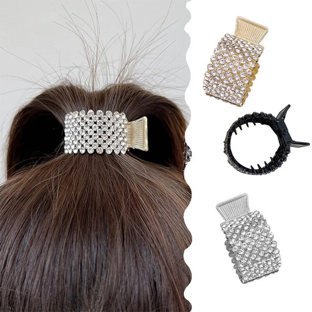 Rhinestone Hair Claws Girl High Ponytail Clip Fixed Hairpin Claw Headwear New