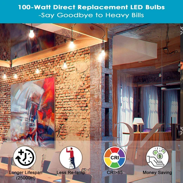 B22 Bajonett LED 100W äquivalente Glühbirnen warmweiß 2700K 11W A60 GLS... 3