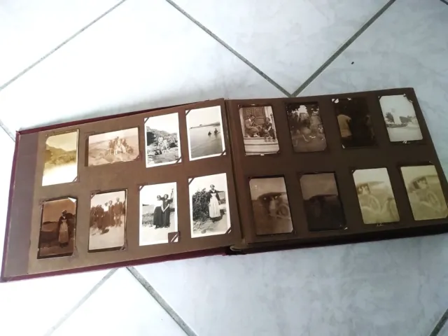 album de photographies ancien 218 clichés  scenes animées entre 1900 et 1930