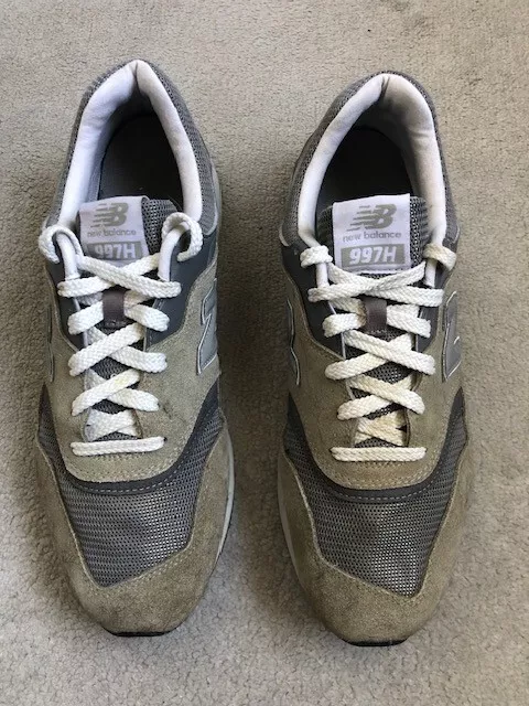 NEW BALANCE 997H Retro Grey Silver Trainers Mens Size 10 UK
