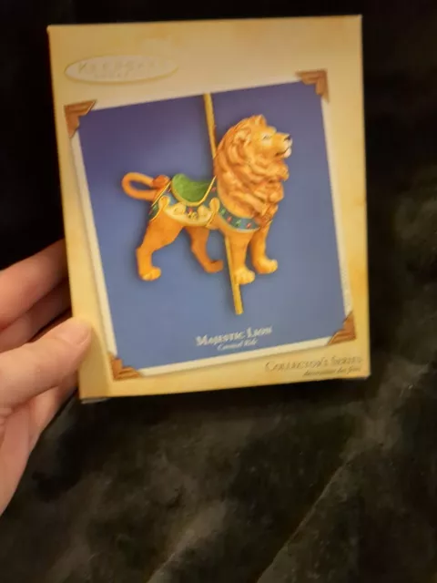 2004 Hallmark Keepsake Ornament MAJESTIC LION Carousel Ride #1 in Series t3171