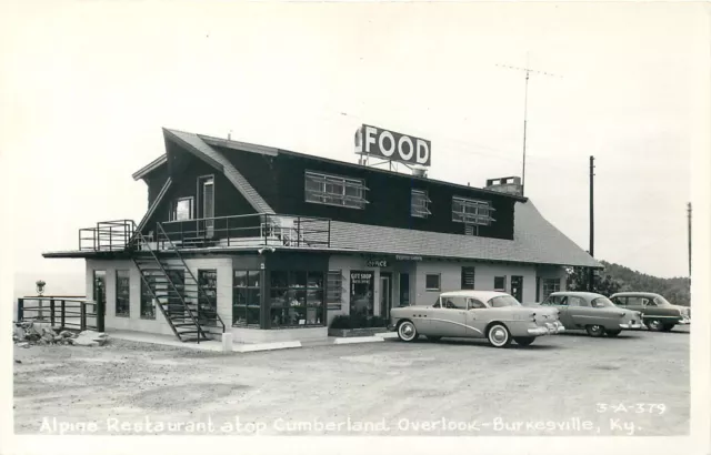 Burkesville Kentucky Alpine Restaurant Cumberland Overlook Real Photo Postcard