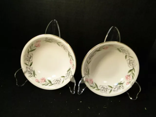 Homer Laughlin Eggshell Nautilus Minuet Berry Bowls 5 1/2" Set of 2