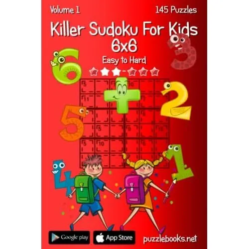 Killer Sudoku For Kids 6x6� - Easy to Hard - Volume 1 - - Paperback NEW Snels, N