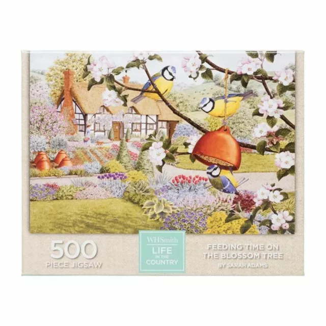 WHSmith Feeding Time Blossom Tree By Sarah Adams 500 Piece Jigsaw Puzzle