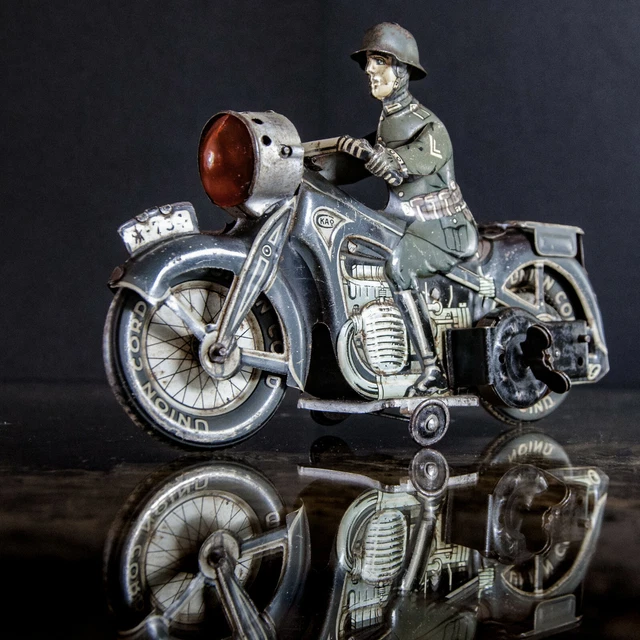 MOTO SIDE CAR SFA 756 militaire jouet ancien année 30 EUR 80